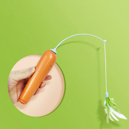 2 In 1 Pet Cat Toy With Feather For Self-play Cat Turntable Pets
