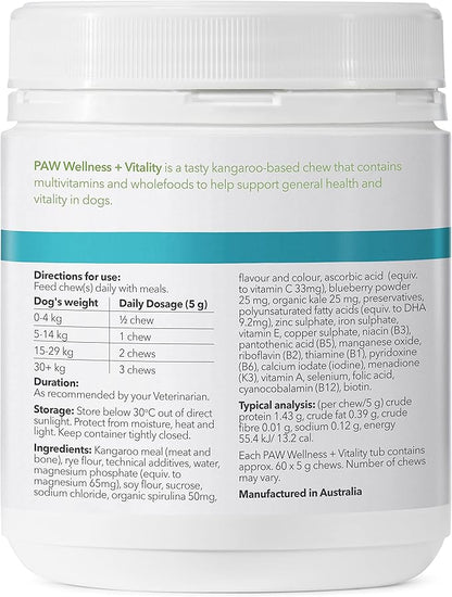 PAW Wellness and Vitality Chews