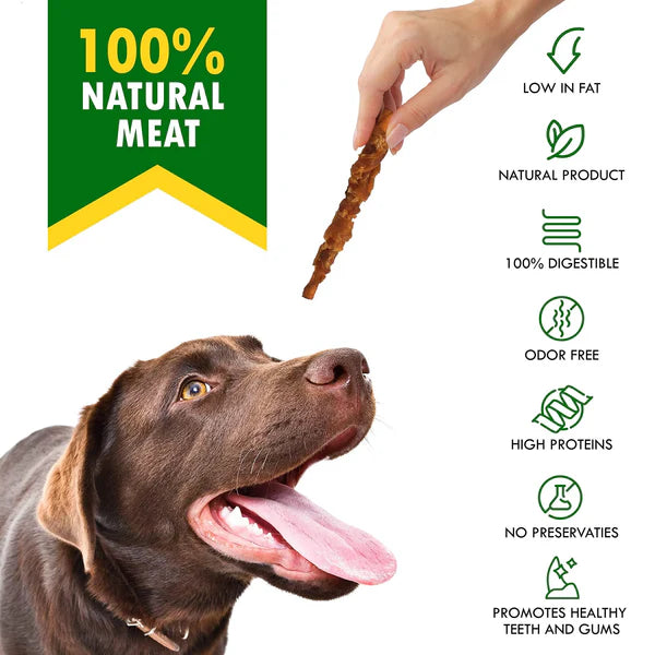 Dog Smoked Rawhide Sticks Wrapped Chicken Pet Natural Chew